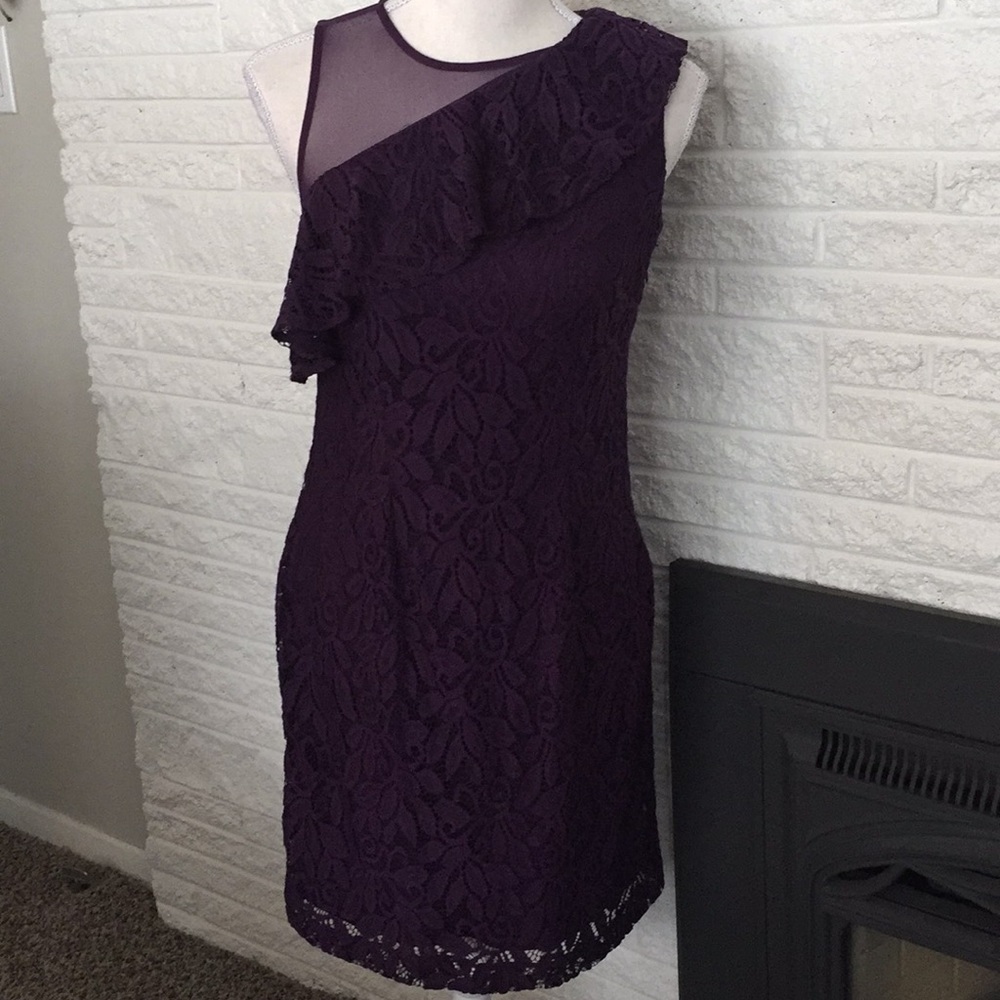 Roz & Ali lace and sheer dress - Picture 1 of 7